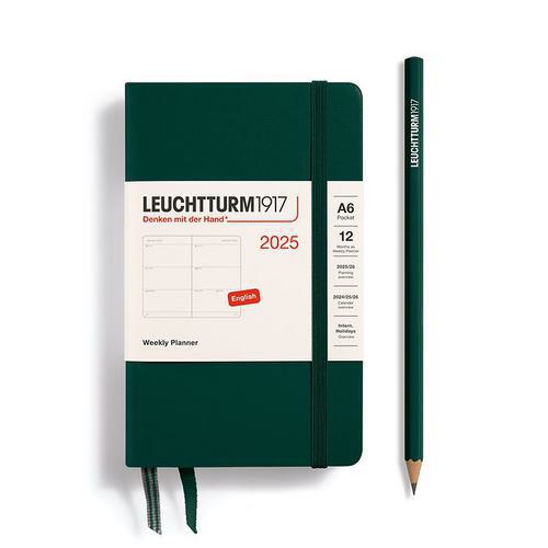 Leuchtturm, Green, Planners, Art & School, 2025, A6, Pocket, Weekly, Forest Green, 816315